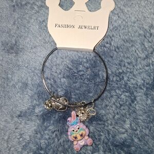 Fashion Jewelry Silver and Purple Kids Charm Bracelet